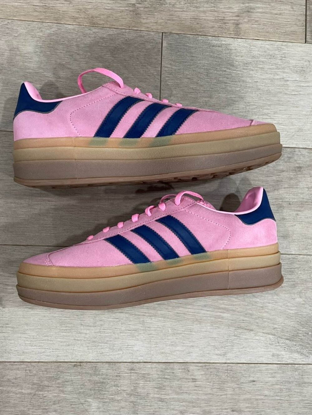 NWOT Adidas Gazelle Bold Pink Glow Gum Women's Size 9.5 Triple Stacked Sole